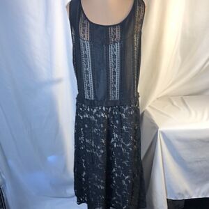 Lane Bryant black lace lined dress size 26